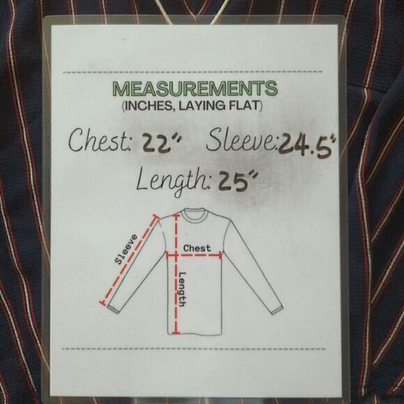 NWT‎ Soncy Striped Pajama Top Blouse Blue Red White Long Sleeve Size 1 (14/6) - Picture 5 of 7